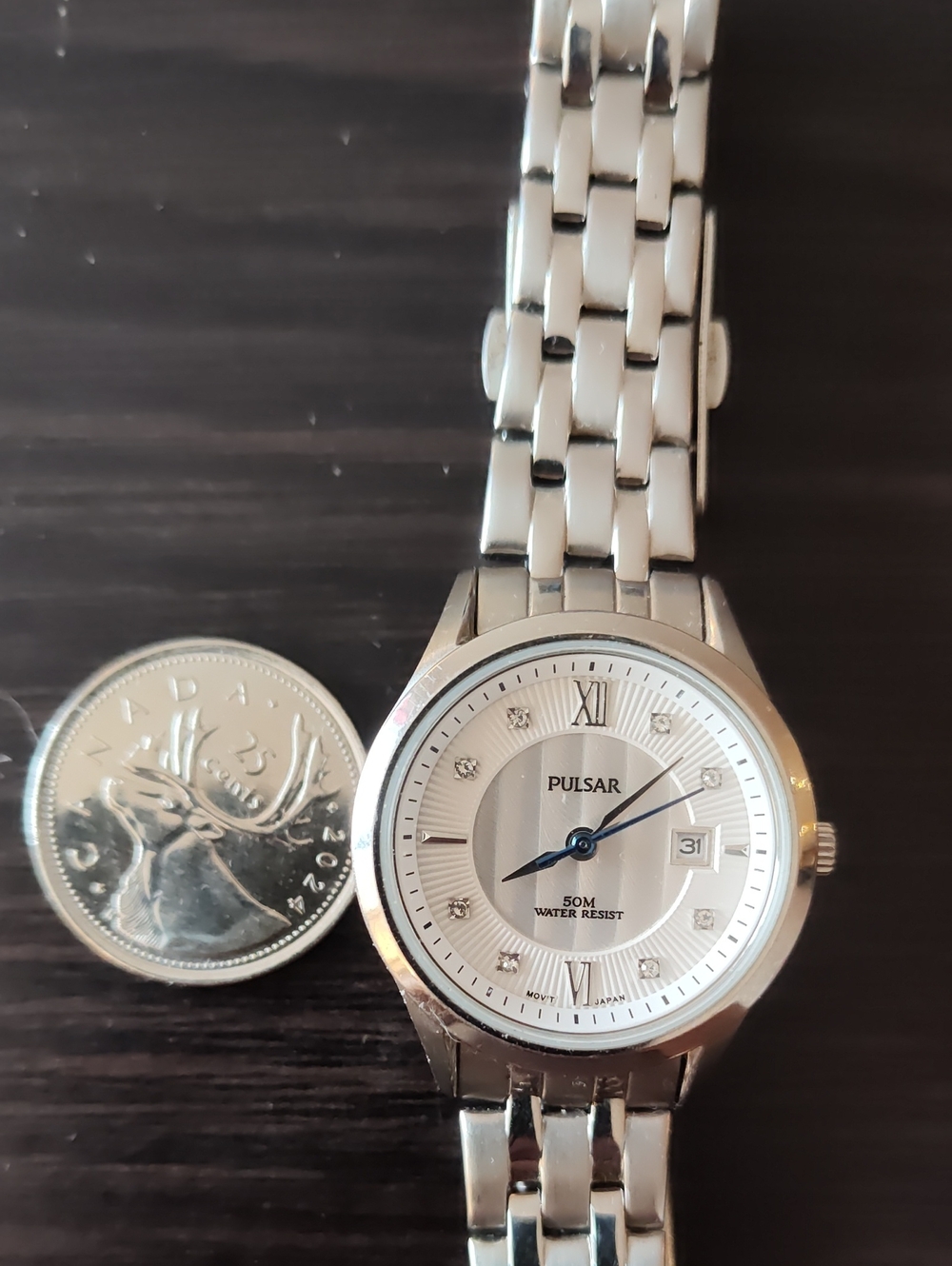 Pulsar Silver White Dial Stainless Bracelet Watch